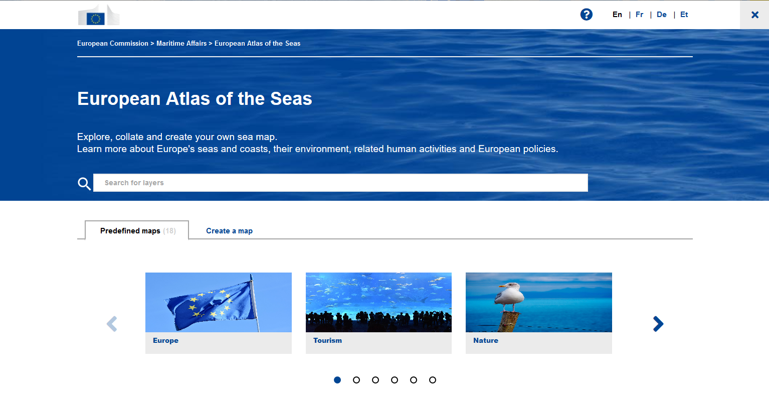 Redizajnirani Europski atlas mora - Slika 1