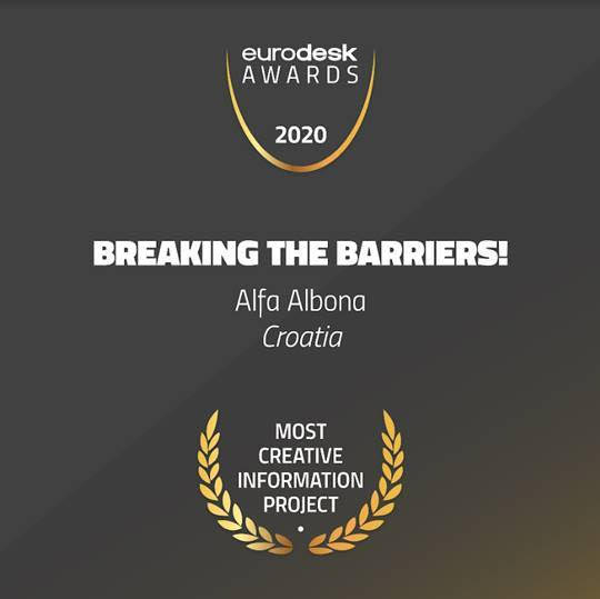 Udruga Alfa Albona drugu godinu zaredom osvojila Eurodeskovu nagradu - Slika 1