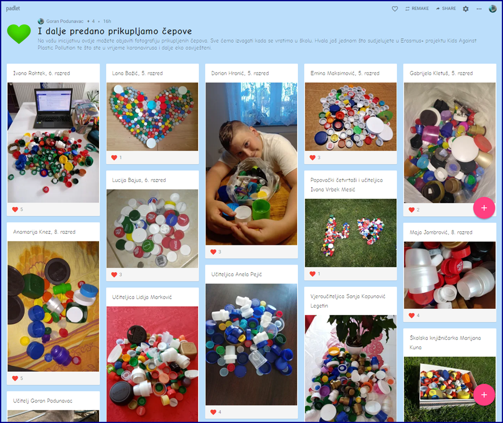 Online prikupljanje čepove do povratku u &scaron;kolu