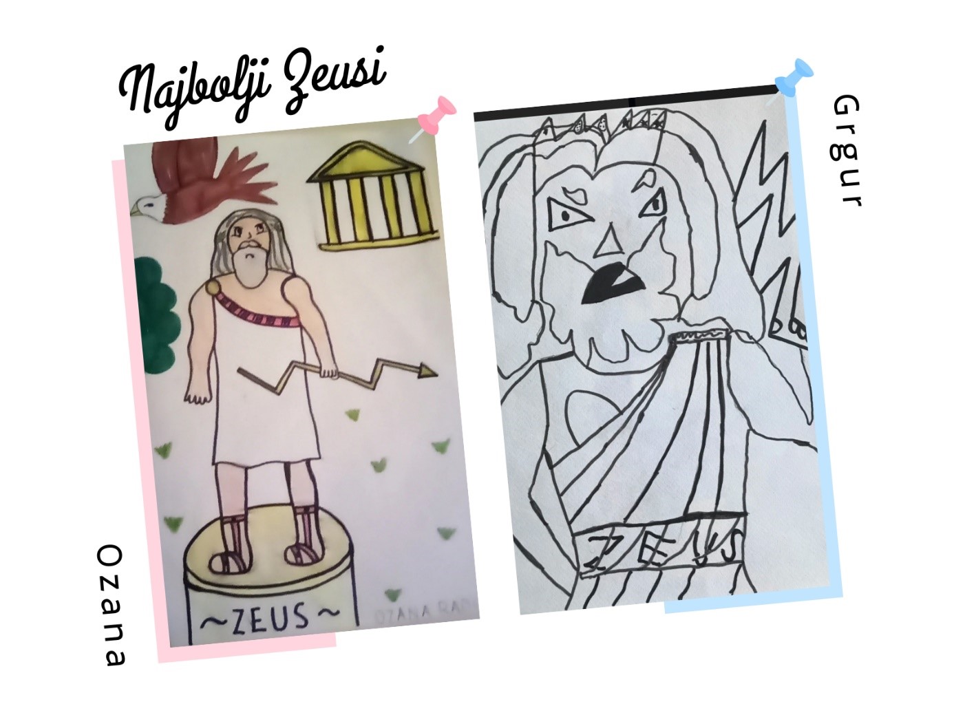 Najbolji crteži Zeusa učenika O&Scaron; Ivana Gundulića u Zagrebu