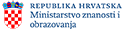 Republika Hrvatska Ministarstvo znanosti i obrazovanja logo